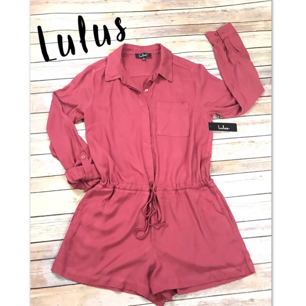 Lulus rusted red romper loose fit